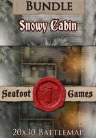 Seafoot Games - Snowy Cabin (20x30 Battlemap) [BUNDLE]