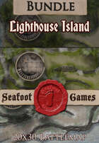 Seafoot Games - Island Lighthouse | 20x30 Battlemap [BUNDLE]