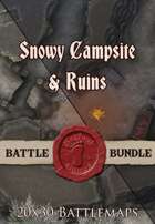 Seafoot Games - Snowy Campsite & Ruin | 20x30 Battlemap [BUNDLE]