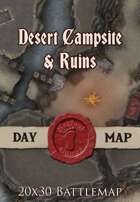 Seafoot Games - Desert Campsite & Ruins | 20x30 Battlemap