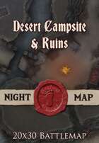 Seafoot Games - Desert Campsite & Ruins Night | 20x30 Battlemap