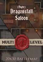 Seafoot Games - Dragonsfall Saloon | Night | 20x30 Battlemap