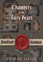 Seafoot Games - Chambers of the Fiery Heart | 20x30 Battlemap