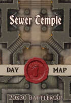 Seafoot Games -  Sewer Temple | 20x30 Battlemap
