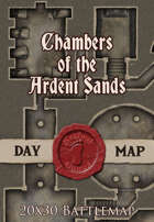 Seafoot Games - Chambers of the Ardent Sands | 20x30 Battlemap