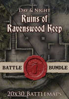 Ruins of Ravenswood Keep | 20x30 Battlemap [BUNDLE]