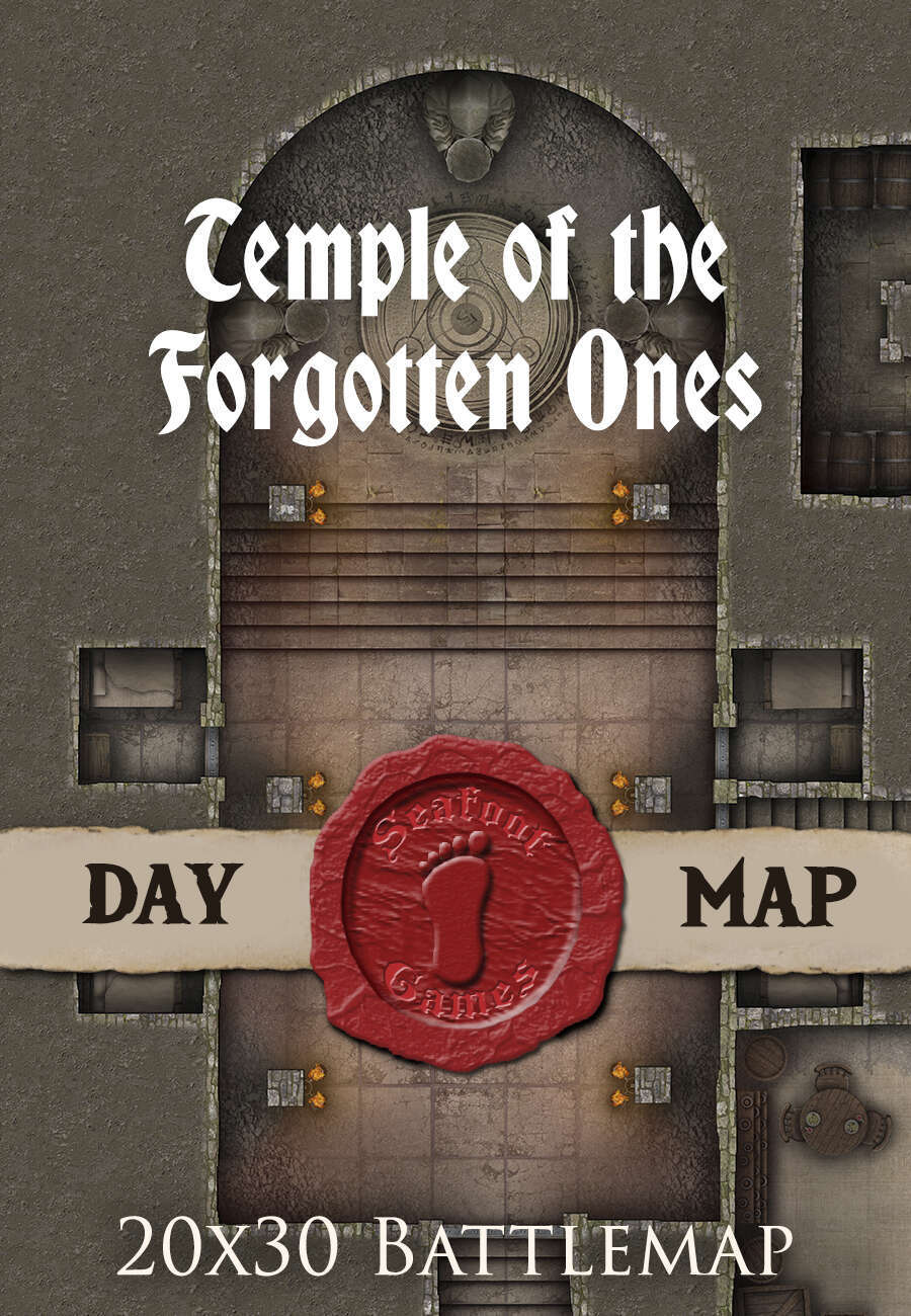Seafoot Games - Temple of the Forgotten Ones | 40x30 Battlemap ...
