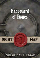 Seafoot Games - Graveyard of Bones (Night) | 20x30 Battlemap