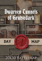 Seafoot Games - Dwarven Tunnels of Grubledark | 20x30 Battlemap