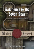 Seafoot Games - Gatehouse to the Seven Seas | 20x30 Battlemap