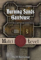 Seafoot Games - Burning Sands Gatehouse | 20x30 Battlemap