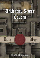 Seafoot Games - Undercity Sewer Tavern | 20x30 Battlemap