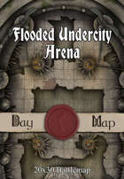30x20 Battlemap - Flooded Undercity Arena