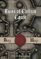 30x20 Multi-Level Battlemap - Ruins of Cliffton Castle