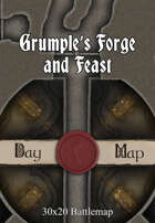 30x20 Multi-Level Battlemap - Grumple’s Forge and Feast