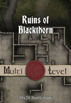 30x20 Multi-Level Battlemap - Ruins of Blackthorn