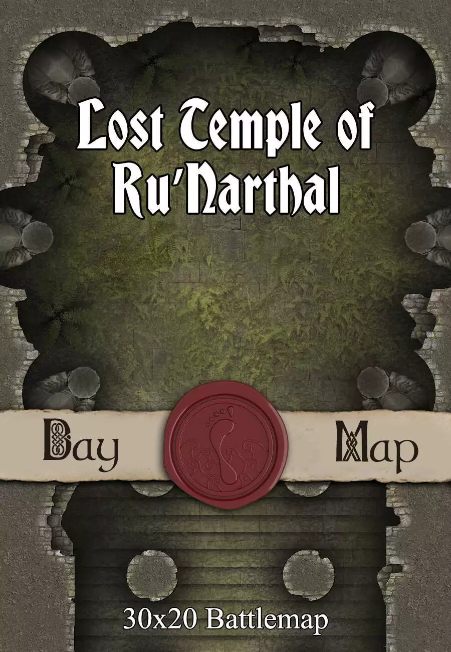 30x20 Battlemap - Lost Temple of Ru’Narthal - Seafoot Games | Ruins ...