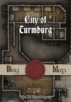 30x20 Multi-Level Battlemap - City of Turmburg