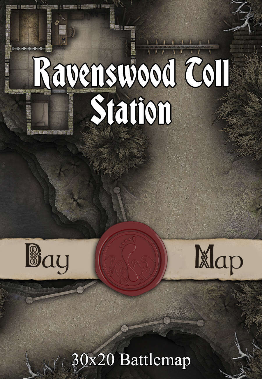 Ralph Rambo Maps 30x20 Battlemap - Ravenswood Toll Station - Seafoot Games | Roads ...