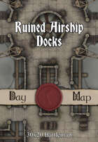 30x20 Battlemap - Ruined Airship Docks