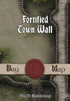 30x20 Battlemap - Fortified Town Wall