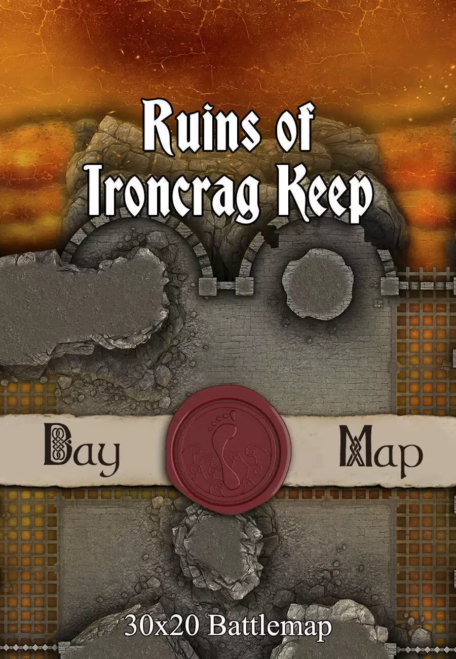 30x20 Battlemap - Ruins of Ironcrag Keep - Seafoot Games | Ruins ...