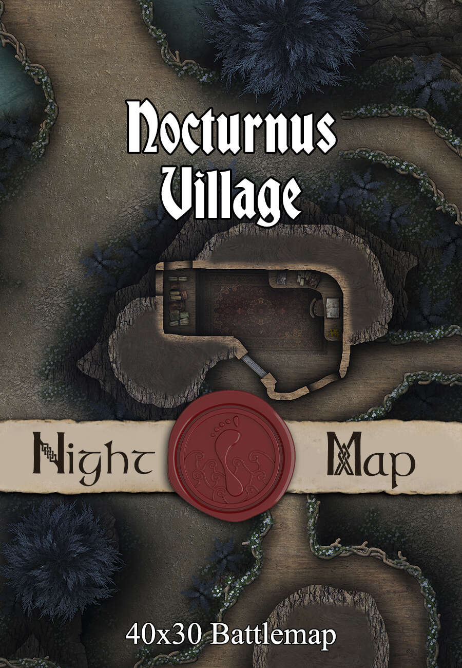 40x30 Battlemap - Nocturnus Village - Seafoot Games | Towns & Cities ...