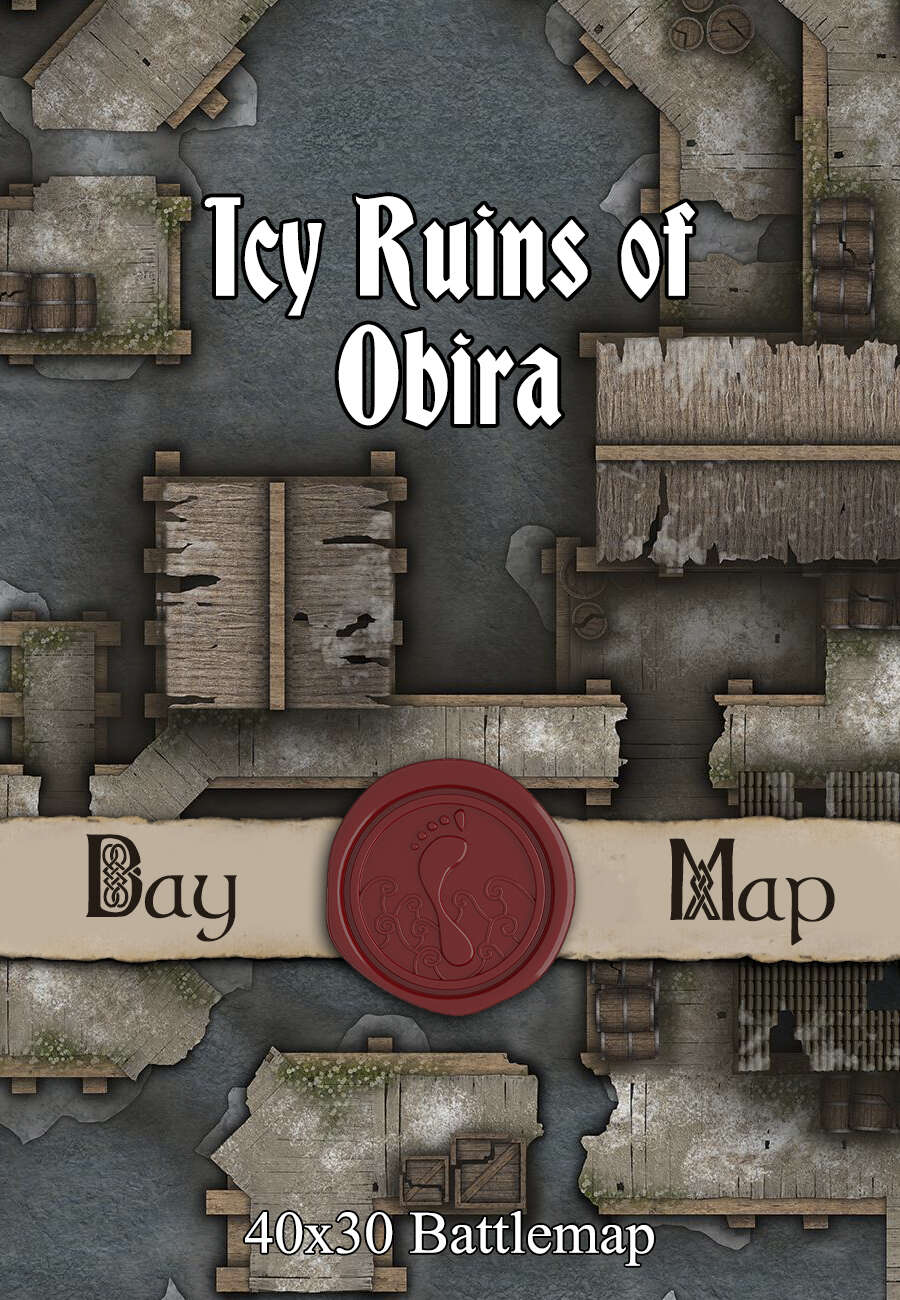 40x30 Battlemap - Icy Ruins of Obira - Seafoot Games | Towns & Cities ...