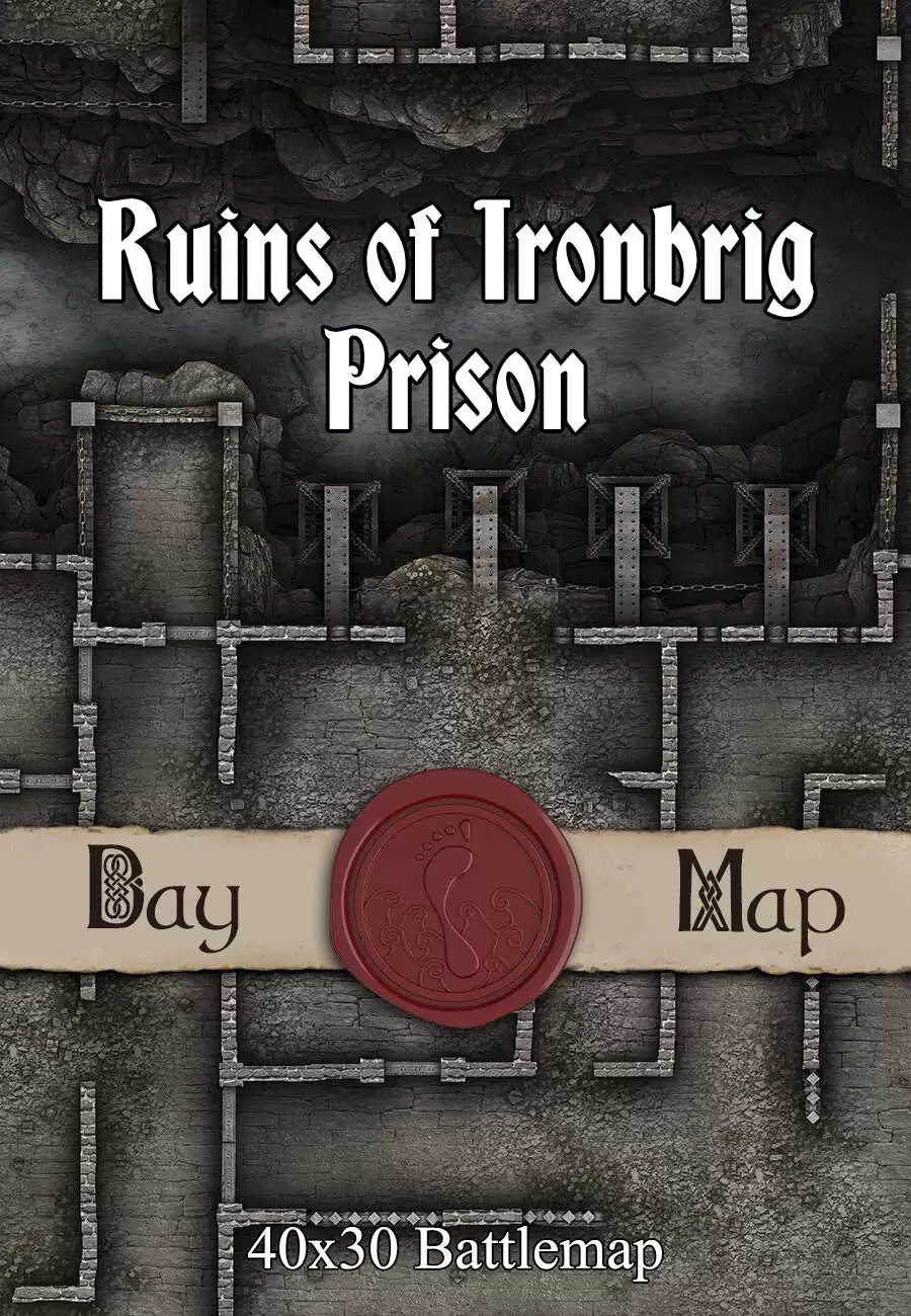 40x30 Battlemap - Ruins of Ironbrig Prison - Seafoot Games | Castles ...