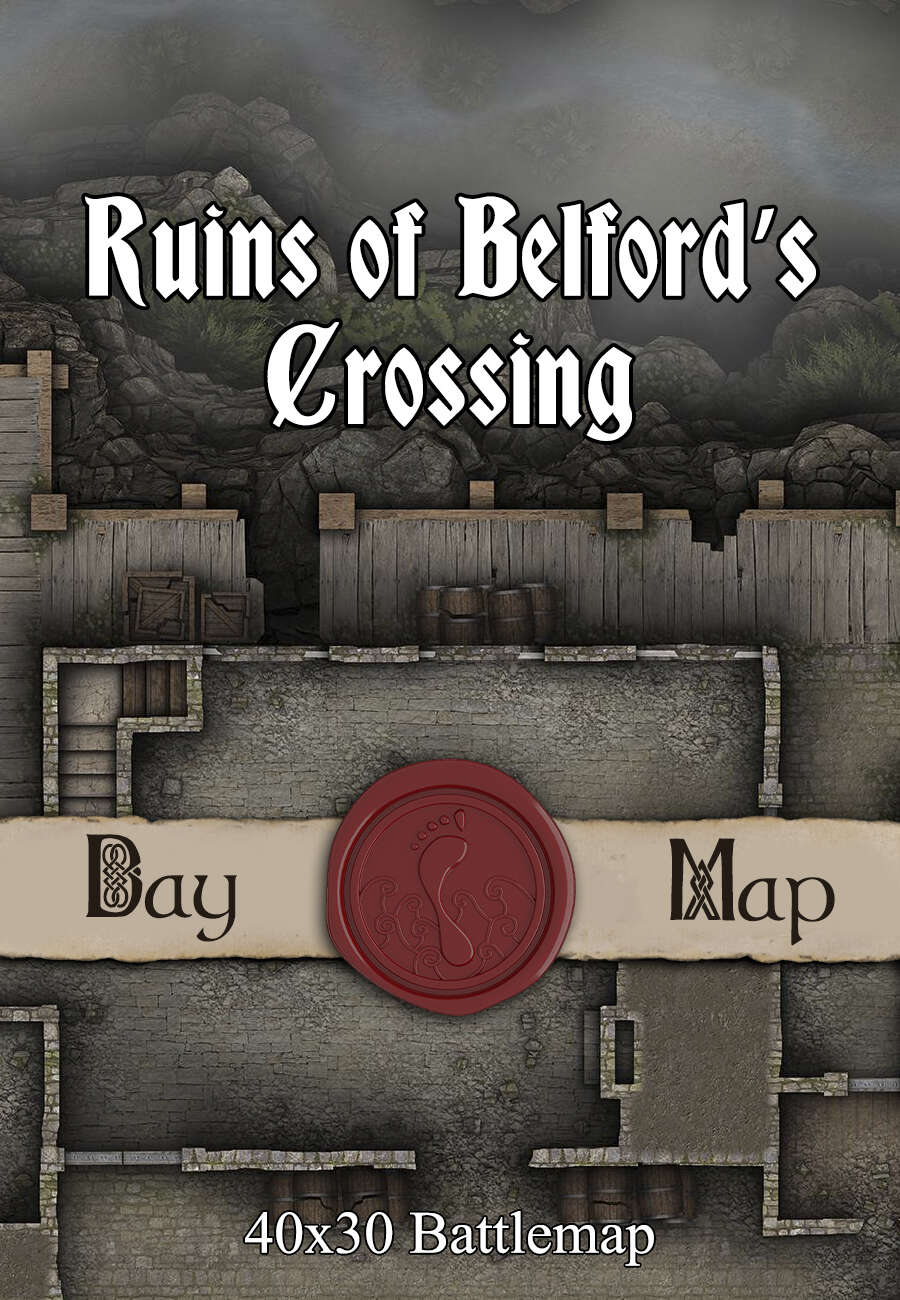 40x30 Multi-Level Battlemap - Ruins of Belford’s Crossing - Seafoot ...