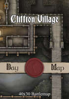 40x30 Multi-Level Battlemap - Cliffton Village