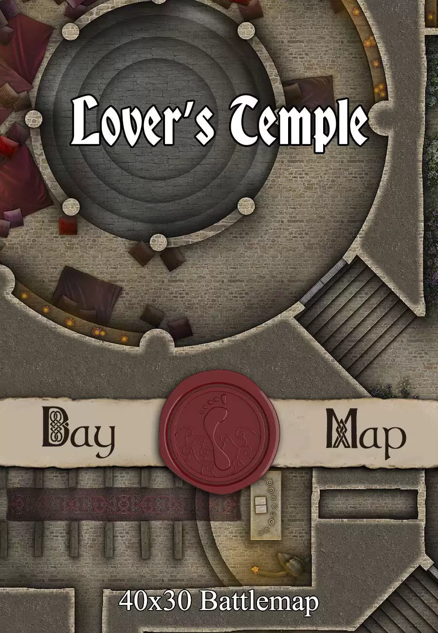 40x30 Battlemap - Lover’s Temple - Seafoot Games | Temples | Caverns ...