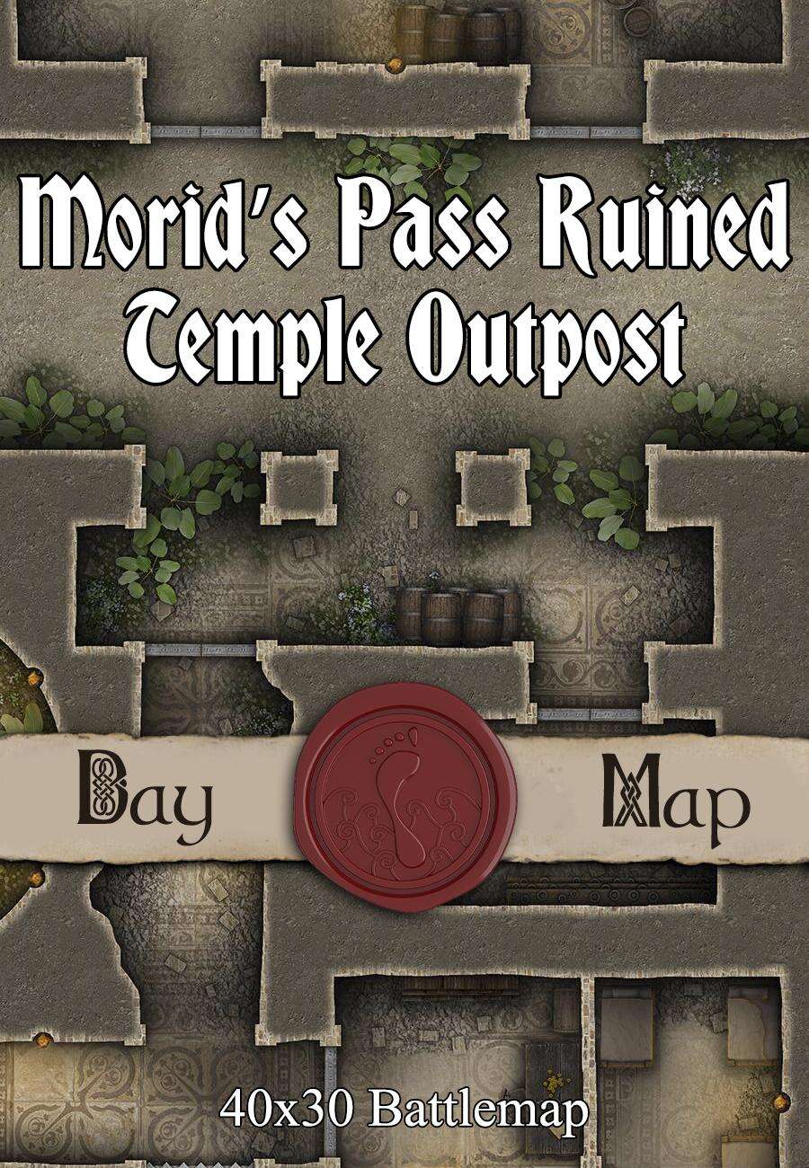 40x30 Battlemap - Morid’s Pass Ruined Temple Outpost - Seafoot Games ...
