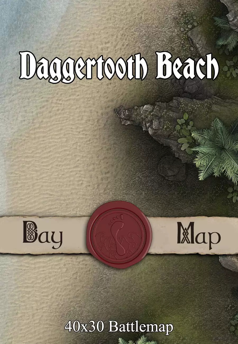 40x30 Battlemap - Daggertooth Beach - Seafoot Games | Jungle | Coasts ...