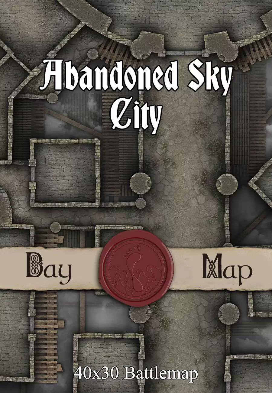 40x30 Battlemap - Abandoned Sky City - Seafoot Games | Towns & Cities ...