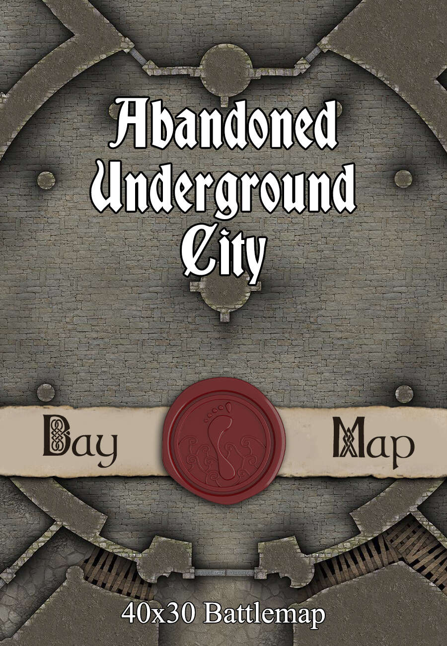 40x30 Battlemap - Abandoned Underground City - Seafoot Games | Towns ...