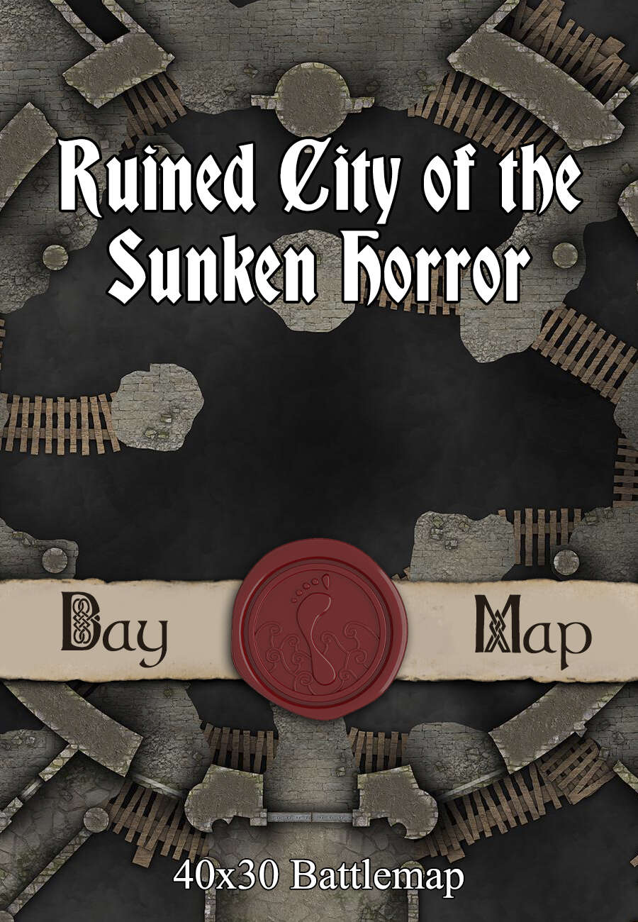 40x30 Battlemap - Ruined City of the Sunken Horror - Seafoot Games ...