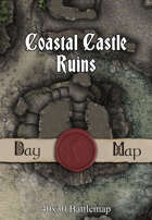 40x30 Multi-Level Battlemap - Coastal Castle Ruins