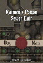 40x30 Battlemap - Ratmens Poison Sewer Lair