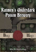 40x30 Battlemap - Ratmens Underdark Poison Brewery