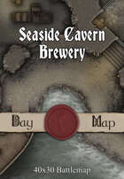 40x30 Battlemap - Seaside Cavern Brewery