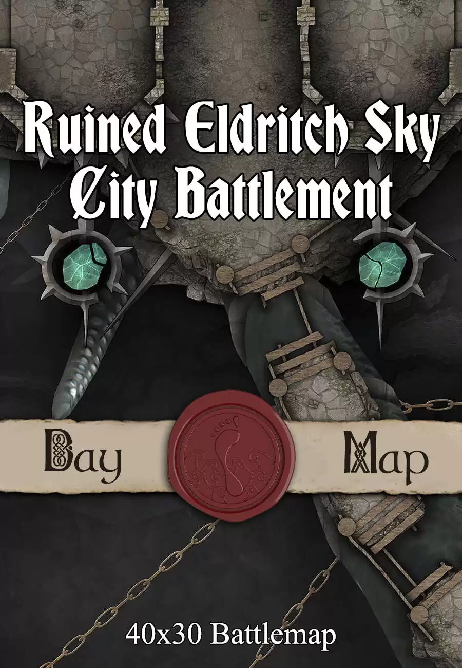 40x30 Battlemap - Ruined Eldritch Sky City Battlement - Seafoot Games ...