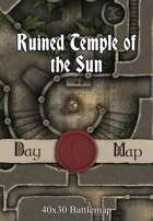 40x30 Battlemap - Ruined Temple of the Sun