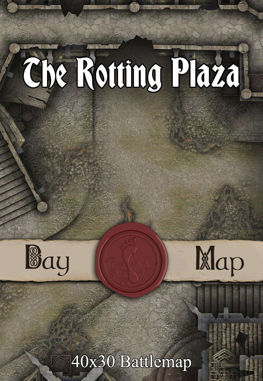40x30 Battlemap - The Rotting Plaza - Seafoot Games | Towns & Cities ...