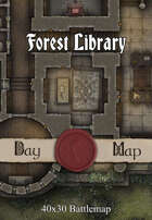 40x30 Battlemap - Forest Library