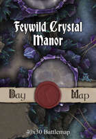 40x30 Battlemap - Feywild Crystal Manor