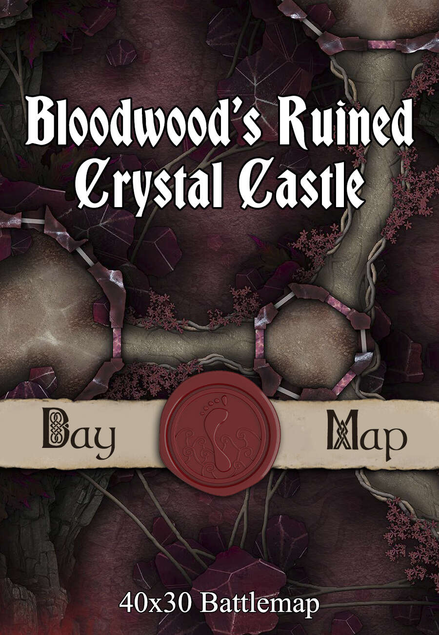 40x30 Battlemap - Bloodwood’s Ruined Crystal Castle - Seafoot Games ...