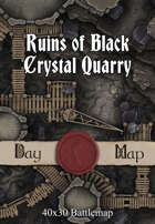 40x30 Battlemap - Ruins of Black Crystal Quarry