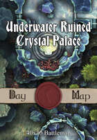 40x30 Battlemap - Underwater Ruined Crystal Palace