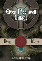 40x30 Battlemap - Elven Moonwell Village